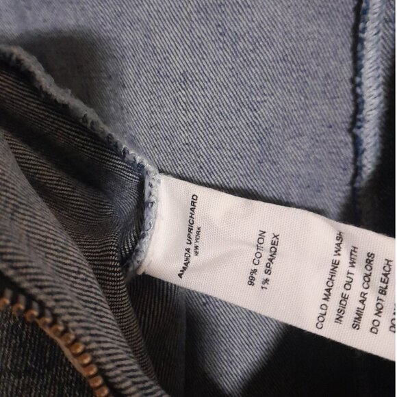 Amanda Uprichard Piper romper denim ruffle back zip size small - Picture 7 of 9